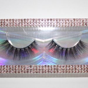 2X CRYSTAL - VEGAN LASHES - 25mm 3D Luxury Mink Lashes 